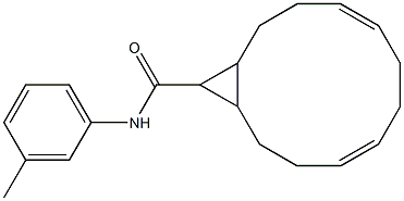 N-(3-methylphenyl)bicyclo[10.1.0]trideca-4,8-diene-13-carboxamide Structure