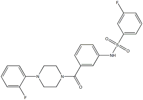  3-fluoro-N-(3-{[4-(2-fluorophenyl)-1-piperazinyl]carbonyl}phenyl)benzenesulfonamide