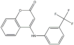 4-[3-(trifluoromethyl)anilino]-2H-chromen-2-one,,结构式