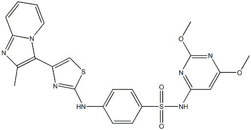 N-(2,6-dimethoxy-4-pyrimidinyl)-4-{[4-(2-methylimidazo[1,2-a]pyridin-3-yl)-1,3-thiazol-2-yl]amino}benzenesulfonamide