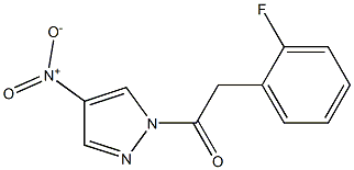 1-[(2-fluorophenyl)acetyl]-4-nitro-1H-pyrazole 化学構造式