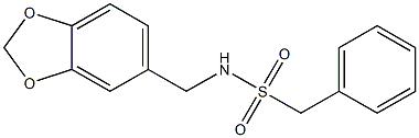 N-(1,3-benzodioxol-5-ylmethyl)(phenyl)methanesulfonamide 化学構造式