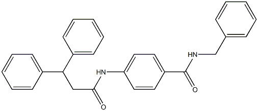 N-benzyl-4-[(3,3-diphenylpropanoyl)amino]benzamide,,结构式
