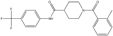 1-(2-methylbenzoyl)-N-[4-(trifluoromethyl)phenyl]-4-piperidinecarboxamide