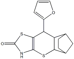 9-(2-furyl)-3,7-dithia-5-azatetracyclo[9.2.1.0~2,10~.0~4,8~]tetradec-4(8)-en-6-one|