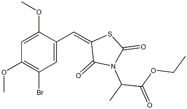 ethyl 2-[5-(5-bromo-2,4-dimethoxybenzylidene)-2,4-dioxo-1,3-thiazolidin-3-yl]propanoate