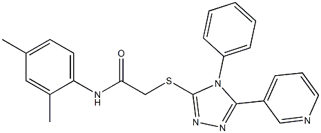 N-(2,4-dimethylphenyl)-2-{[4-phenyl-5-(3-pyridinyl)-4H-1,2,4-triazol-3-yl]sulfanyl}acetamide Structure