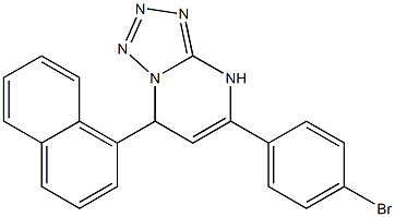 5-(4-bromophenyl)-7-(1-naphthyl)-4,7-dihydrotetraazolo[1,5-a]pyrimidine,,结构式