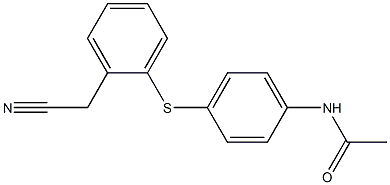 N-(4-{[2-(cyanomethyl)phenyl]sulfanyl}phenyl)acetamide,,结构式