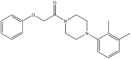 1-(2,3-dimethylphenyl)-4-(phenoxyacetyl)piperazine,,结构式