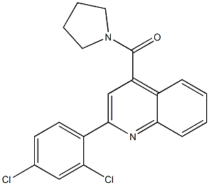 2-(2,4-dichlorophenyl)-4-(1-pyrrolidinylcarbonyl)quinoline Struktur