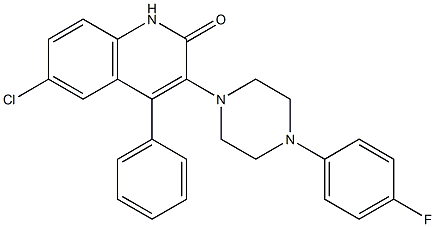  6-chloro-3-[4-(4-fluorophenyl)-1-piperazinyl]-4-phenyl-2(1H)-quinolinone