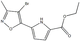 ethyl 5-(4-bromo-3-methyl-5-isoxazolyl)-1H-pyrrole-2-carboxylate Struktur