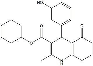 cyclohexyl 4-(3-hydroxyphenyl)-2-methyl-5-oxo-1,4,5,6,7,8-hexahydro-3-quinolinecarboxylate|