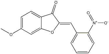 2-{2-nitrobenzylidene}-6-methoxy-1-benzofuran-3(2H)-one 结构式