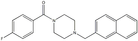 1-[(4-fluorophenyl)carbonyl]-4-(naphthalen-2-ylmethyl)piperazine Structure