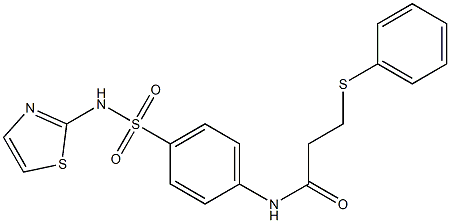 3-(phenylsulfanyl)-N-{4-[(1,3-thiazol-2-ylamino)sulfonyl]phenyl}propanamide