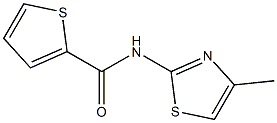 N-(4-methyl-1,3-thiazol-2-yl)-2-thiophenecarboxamide Structure