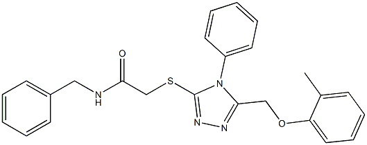 N-benzyl-2-({5-[(2-methylphenoxy)methyl]-4-phenyl-4H-1,2,4-triazol-3-yl}sulfanyl)acetamide