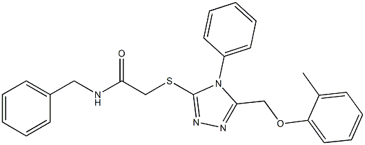 N-benzyl-2-({5-[(2-methylphenoxy)methyl]-4-phenyl-4H-1,2,4-triazol-3-yl}sulfanyl)acetamide|