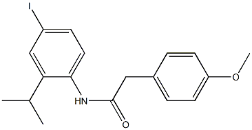 N-(4-iodo-2-isopropylphenyl)-2-(4-methoxyphenyl)acetamide 结构式