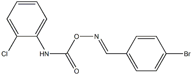 1-[({[(4-bromobenzylidene)amino]oxy}carbonyl)amino]-2-chlorobenzene Structure