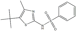 N-(5-tert-butyl-4-methyl-1,3-thiazol-2-yl)benzenesulfonamide Struktur