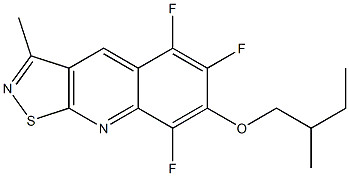 5,6,8-trifluoro-3-methyl-7-(2-methylbutoxy)isothiazolo[5,4-b]quinoline,,结构式