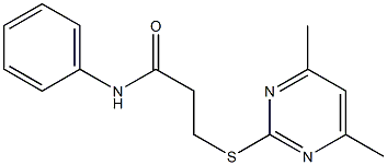 3-[(4,6-dimethyl-2-pyrimidinyl)sulfanyl]-N-phenylpropanamide Struktur