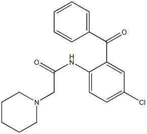 N-(2-benzoyl-4-chlorophenyl)-2-(1-piperidinyl)acetamide