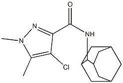 N-(2-adamantyl)-4-chloro-1,5-dimethyl-1H-pyrazole-3-carboxamide,,结构式