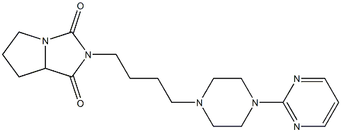 2-{4-[4-(2-pyrimidinyl)-1-piperazinyl]butyl}tetrahydro-1H-pyrrolo[1,2-c]imidazole-1,3(2H)-dione Structure
