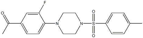 1-(3-fluoro-4-{4-[(4-methylphenyl)sulfonyl]-1-piperazinyl}phenyl)ethanone