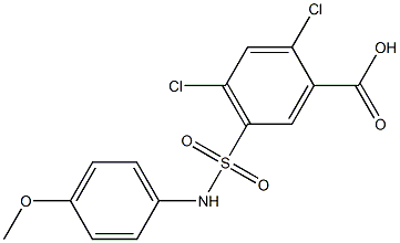 2,4-dichloro-5-[(4-methoxyanilino)sulfonyl]benzoic acid|