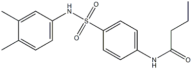 N-{4-[(3,4-dimethylanilino)sulfonyl]phenyl}butanamide Struktur