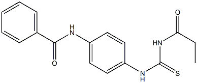 N-(4-{[(propionylamino)carbothioyl]amino}phenyl)benzamide,,结构式