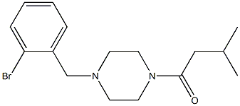 1-(2-bromobenzyl)-4-(3-methylbutanoyl)piperazine Structure