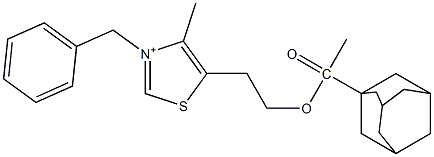 5-{2-[(1-adamantylacetyl)oxy]ethyl}-3-benzyl-4-methyl-1,3-thiazol-3-ium Structure