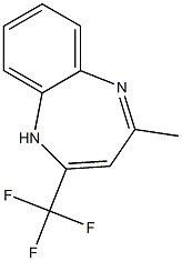 4-methyl-2-(trifluoromethyl)-1H-1,5-benzodiazepine Struktur