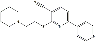 3-cyano-2-[(2-piperidin-1-ylethyl)sulfanyl]-6,4'-bipyridine Structure