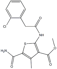  methyl 5-(aminocarbonyl)-2-{[(2-chlorophenyl)acetyl]amino}-4-methyl-3-thiophenecarboxylate