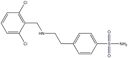 4-{2-[(2,6-dichlorobenzyl)amino]ethyl}benzenesulfonamide,,结构式