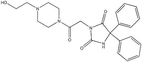 3-{2-[4-(2-hydroxyethyl)-1-piperazinyl]-2-oxoethyl}-5,5-diphenyl-2,4-imidazolidinedione