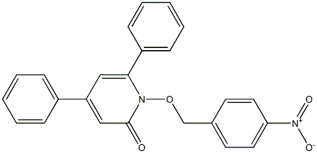 1-({4-nitrobenzyl}oxy)-4,6-diphenyl-2(1H)-pyridinone,,结构式