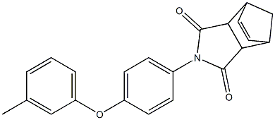 4-[4-(3-methylphenoxy)phenyl]-4-azatricyclo[5.2.1.0~2,6~]dec-8-ene-3,5-dione 结构式