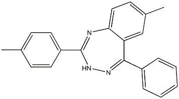 7-methyl-2-(4-methylphenyl)-5-phenyl-3H-1,3,4-benzotriazepine 结构式