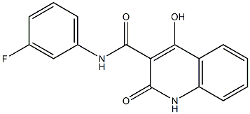 N-(3-fluorophenyl)-4-hydroxy-2-oxo-1,2-dihydro-3-quinolinecarboxamide Struktur