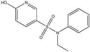 N-ethyl-6-hydroxy-N-phenyl-3-pyridinesulfonamide 化学構造式