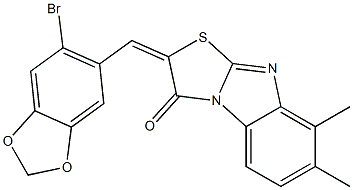 2-[(6-bromo-1,3-benzodioxol-5-yl)methylene]-7,8-dimethyl[1,3]thiazolo[3,2-a]benzimidazol-3(2H)-one