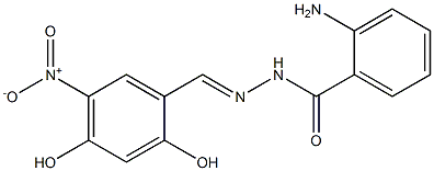 2-amino-N'-{2,4-dihydroxy-5-nitrobenzylidene}benzohydrazide Structure